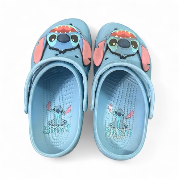 CROCS Kids Blue Stitch Slippers - Picture 2 of 6